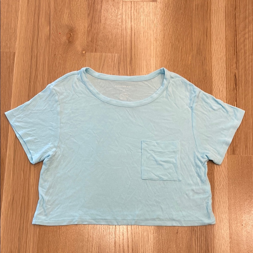 American Eagle Soft and Sexy Cropped Ribbed Tee - Picture 1 of 6